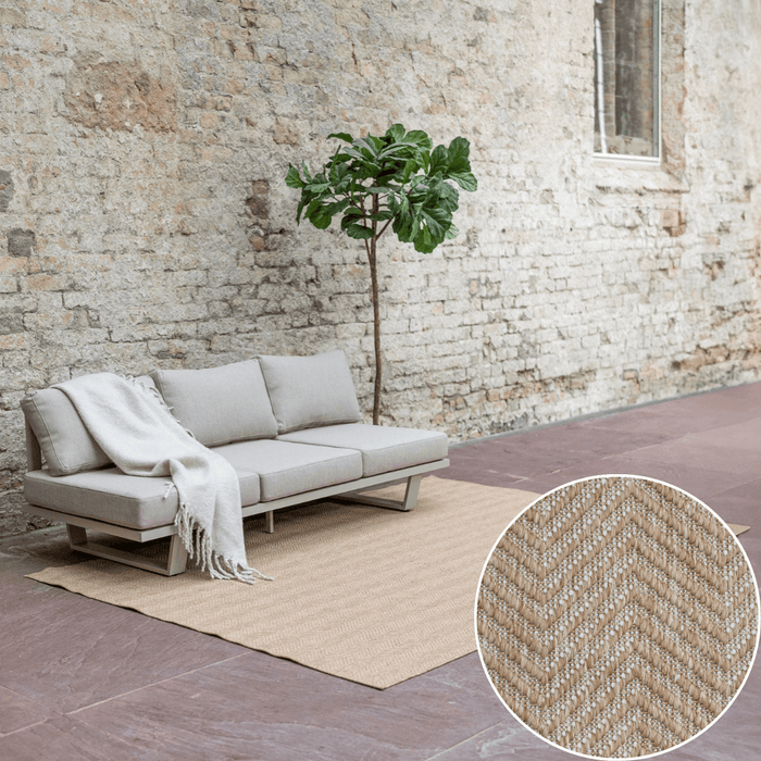 Interieur05 Jute buitenkleed Naturel ZigZag - 280 x 380 cm
