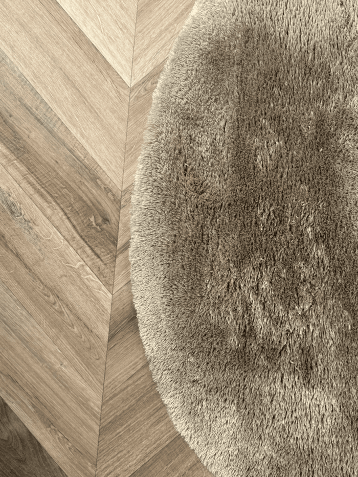 Organisch hoogpolig vloerkleed Odelia bruin|taupe - Interieur05