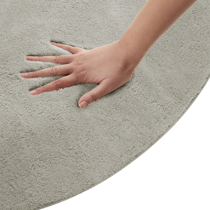 tectake® Kortpolig vloerkleed Soft Zone Ø 120 cm - Zandkleur