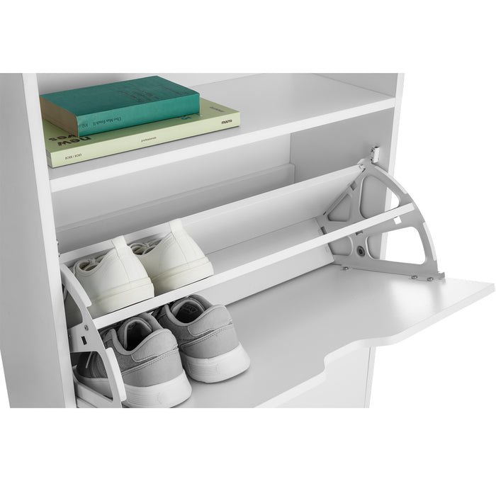 tectake® Schoenenkast Calea met 2 kantelvakken voor 12 paar schoenen