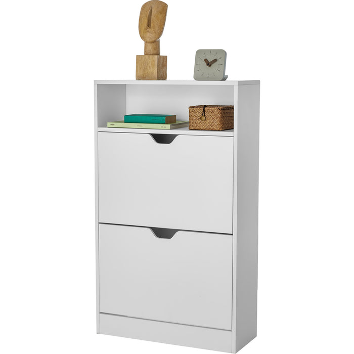 tectake® Schoenenkast Calea met 2 kantelvakken voor 12 paar schoenen