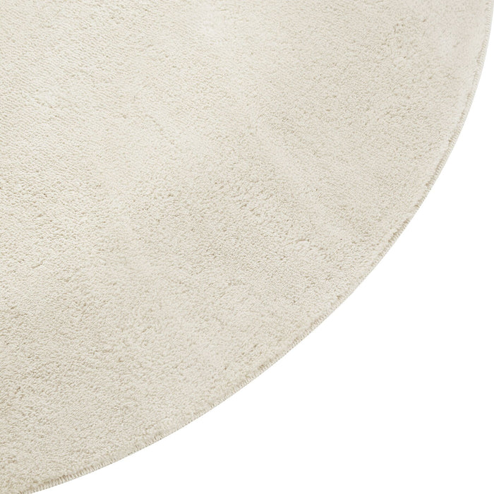 tectake® Kortpolig vloerkleed Soft Zone Ø 120 cm - Crème
