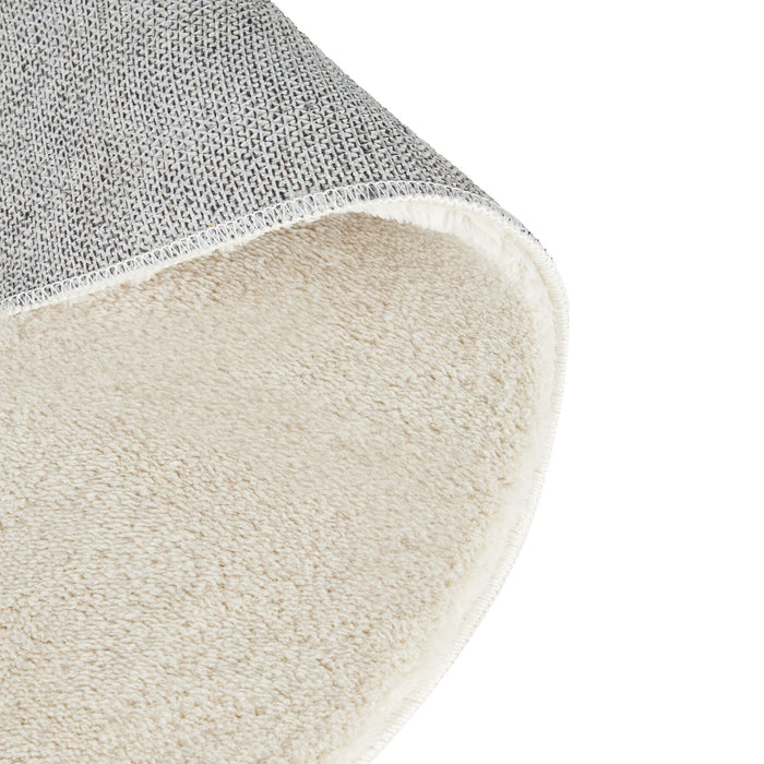 tectake® Kortpolig vloerkleed Soft Zone Ø 120 cm - Crème