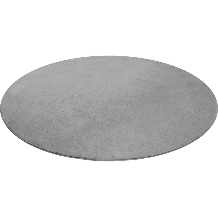 tectake® Kortpolig vloerkleed Soft Zone Ø 120 cm - Grijs