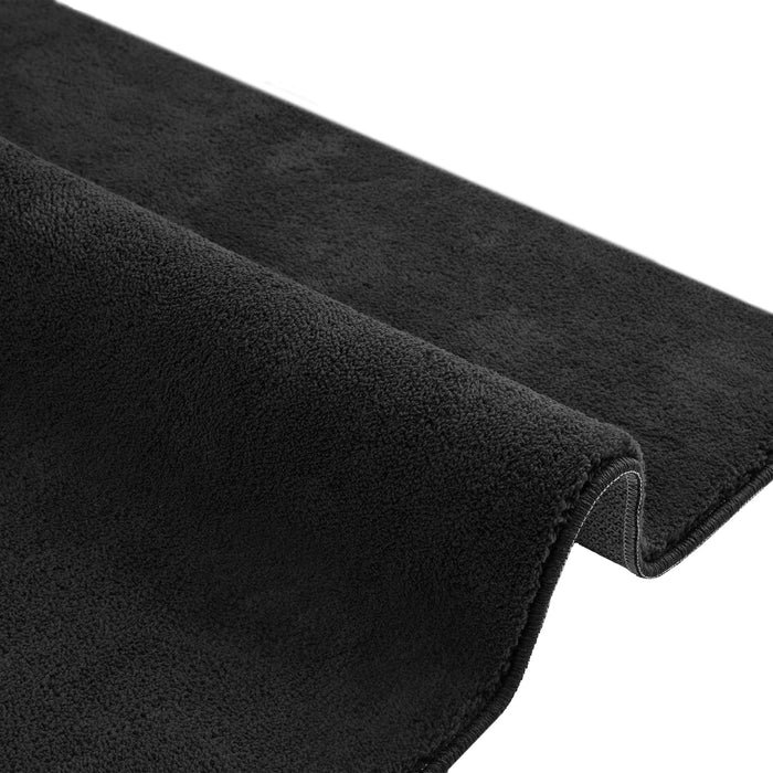 tectake® Kortpolig vloerkleed Soft Zone 80 x 150 cm - Zwart