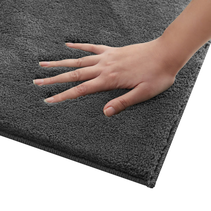 tectake® Kortpolig vloerkleed Soft Zone 200 x 290 cm - Antraciet