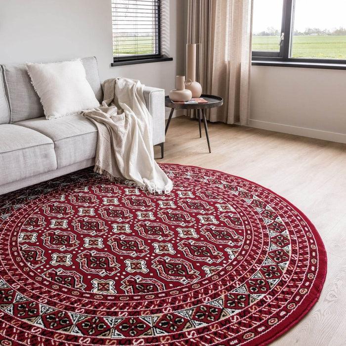 Interieur05 Rond vintage vloerkleed Marad Rood Interieur 05