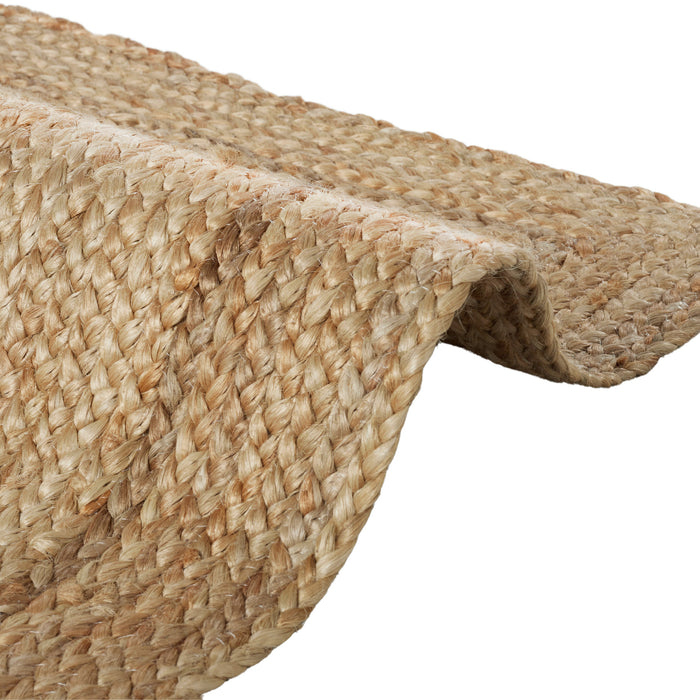 tectake® Handgeweven vloerkleed Glim van jute, boho-stijl 160 x 230 cm