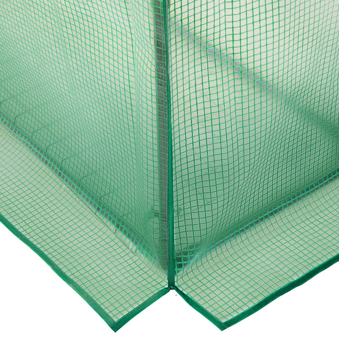tectake® Foliekas met vierkant oppervlak 143x143x195cm - Groen