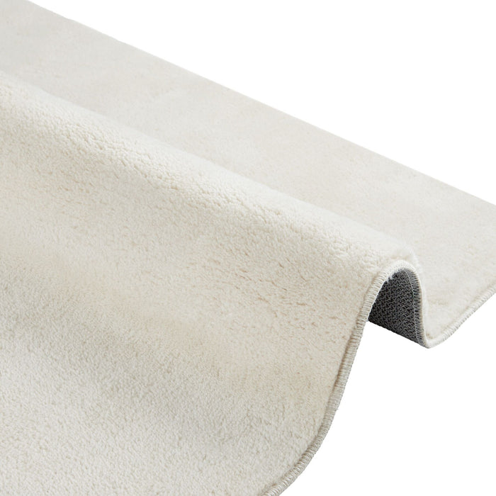 tectake® Kortpolig vloerkleed Soft Zone 140 x 200 cm - Crème