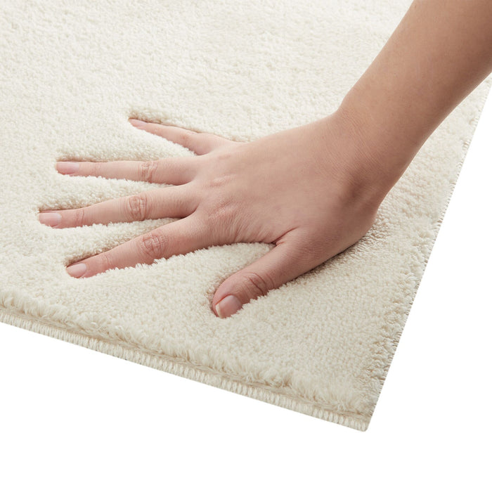 tectake® Kortpolig vloerkleed Soft Zone 140 x 200 cm - Crème