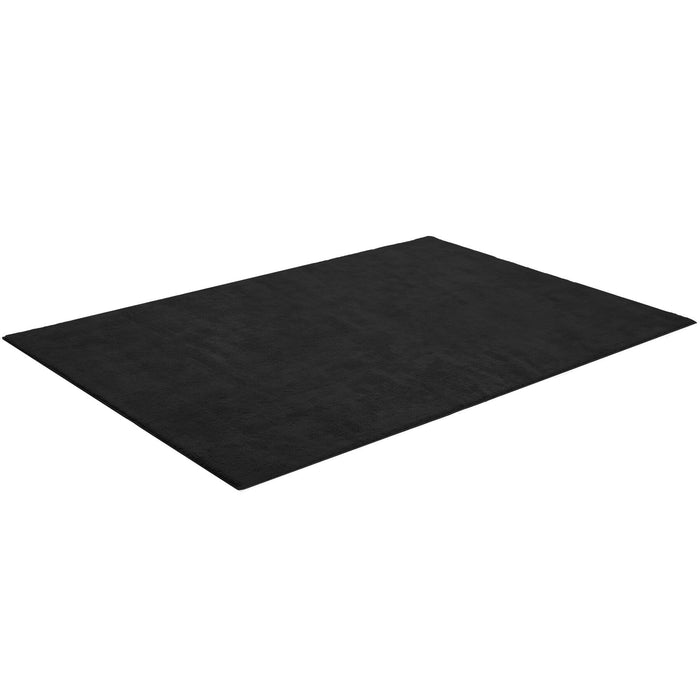 tectake® Kortpolig vloerkleed Soft Zone 140 x 200 cm - Zwart