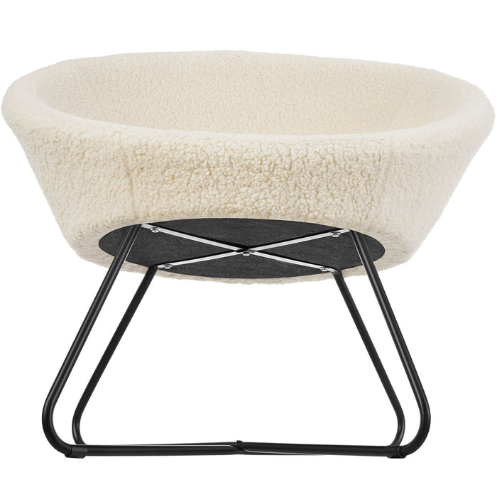 tectake® Loungestoel Centera, gestoffeerd, rond