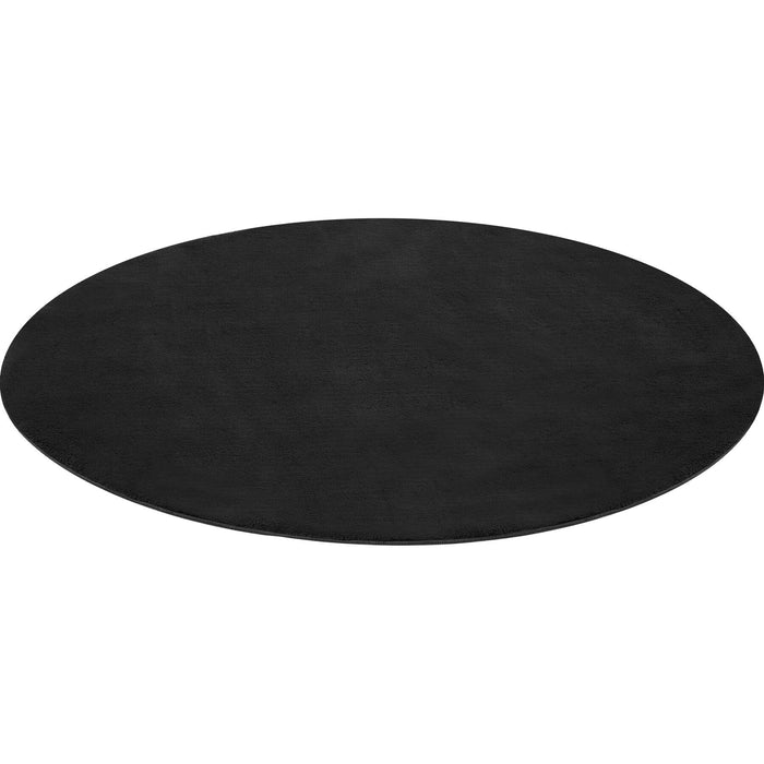tectake® Kortpolig vloerkleed Soft Zone Ø 120 cm - Zwart