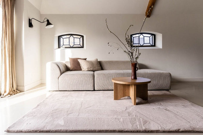 Interieur05 Zacht Hoogpolig Vloerkleed Lux Beige | Taupe