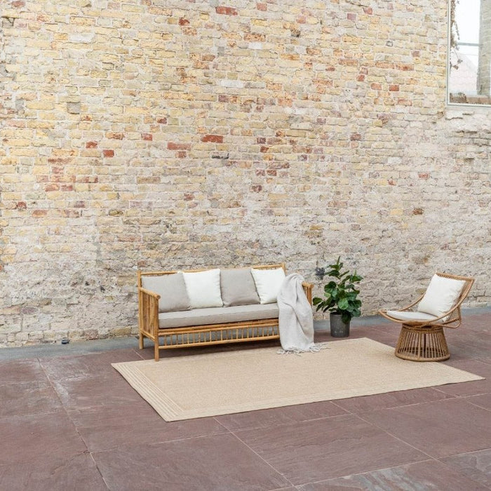Interieur05 Jute buitenkleed Naturel Visgraat Border - 160 x 230 cm