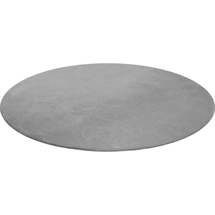 tectake® Kortpolig vloerkleed Soft Zone Ø 120 cm - Grijs