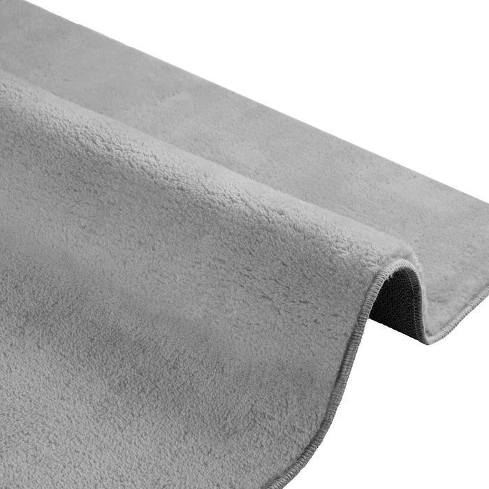 tectake® Kortpolig vloerkleed Soft Zone 160 x 230 cm - Grijs