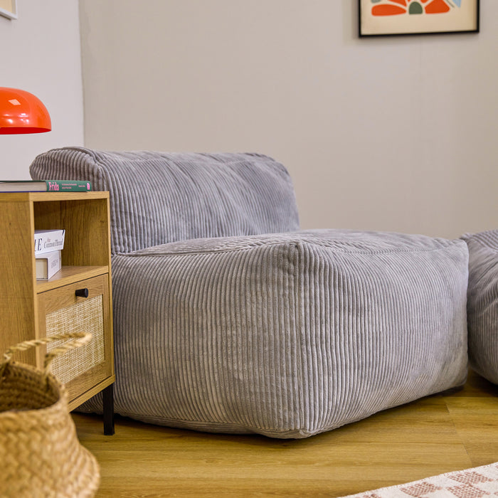 icon Zen Modulaire Bank Element - Stoel - Ribfluweel - Grijs