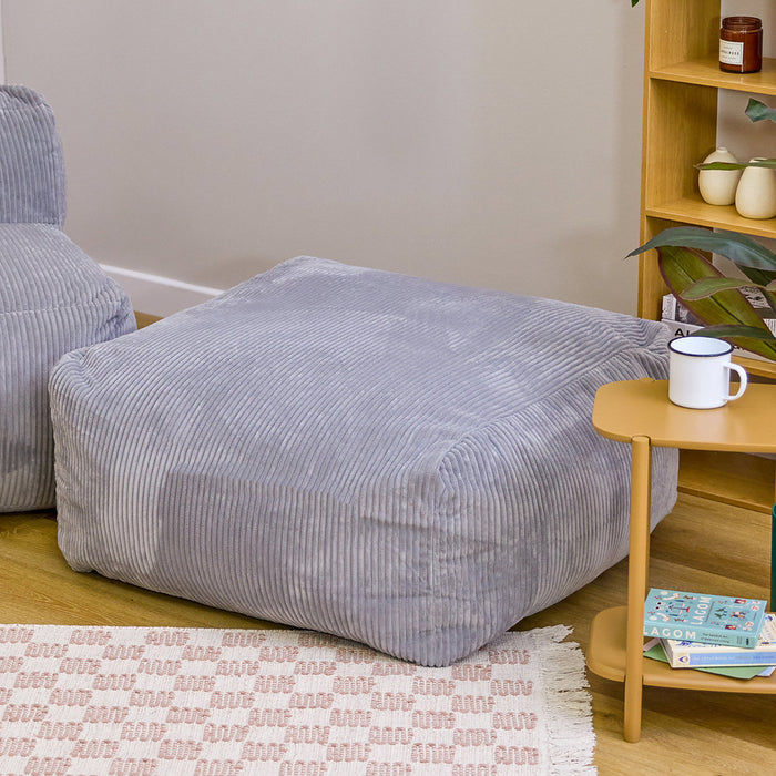 icon Zen Modulaire Bank Element - Hocker - Ribfluweel - Grijs