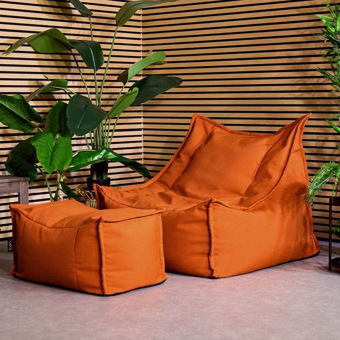 icon Alto Zitzak Fauteuil met Poef - Olefin Binnen en Buiten - Oranje