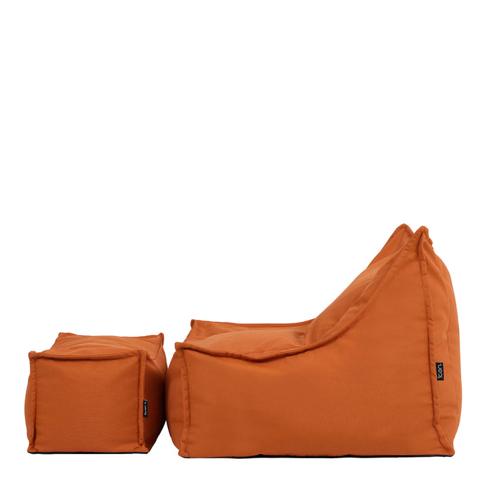 icon Alto Zitzak Fauteuil met Poef - Olefin Binnen en Buiten - Oranje