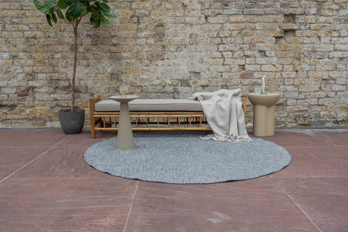 Eva Interior Buitenkleed Dahl Rond - Grijs - Dubbelzijdig