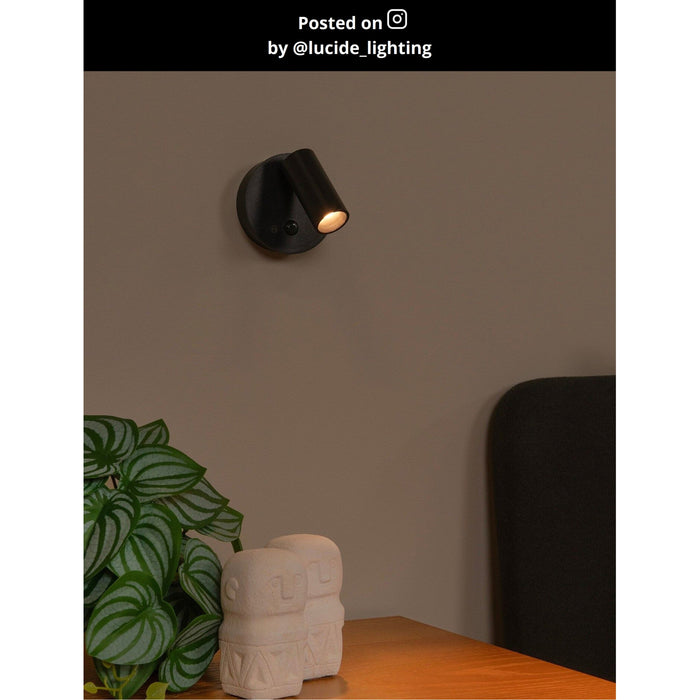 Lucide TONI Wandspot - Zwart