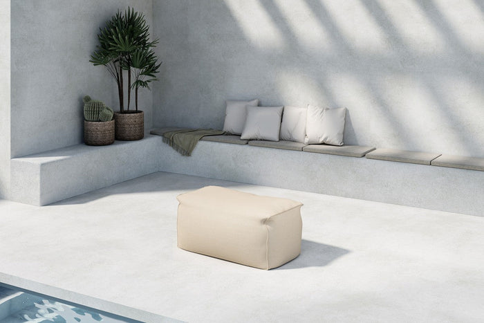 Rebellenclub Fichi Loungekussen Hocker - Beige