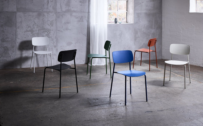 Rebellenclub Strom Eetkamerstoel - Set van 4 - Blauw