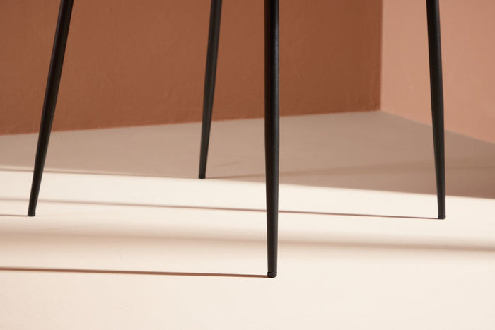 Rebellenclub Drammen Eetkamerstoel - Set van 2 - RoodBruin BouclŽ