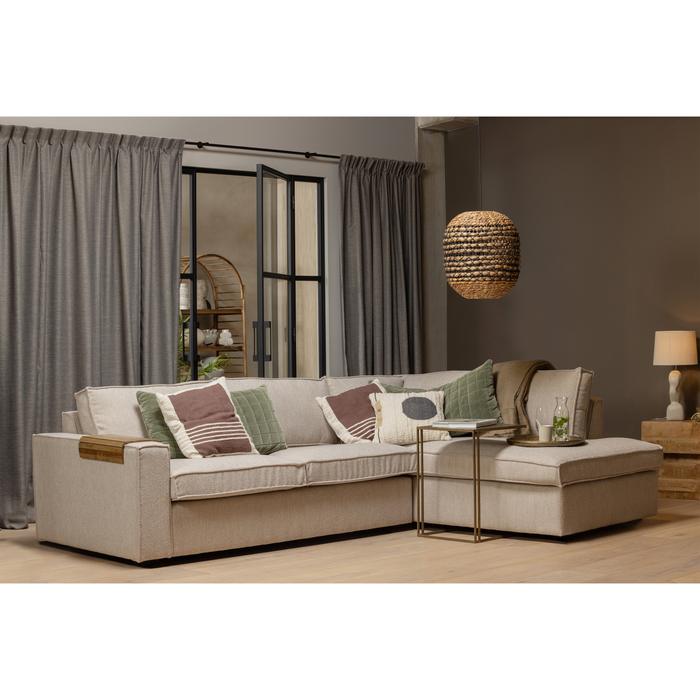 WOOOD Hoekbank Rechts Hajo - Boucle - Naturel