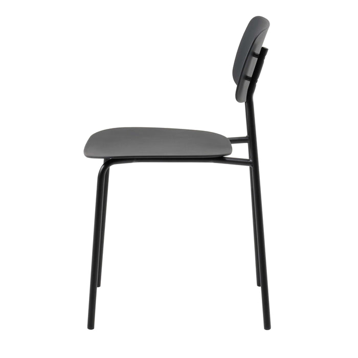 Rebellenclub Strom Eetkamerstoel - Set van 4 - Zwart