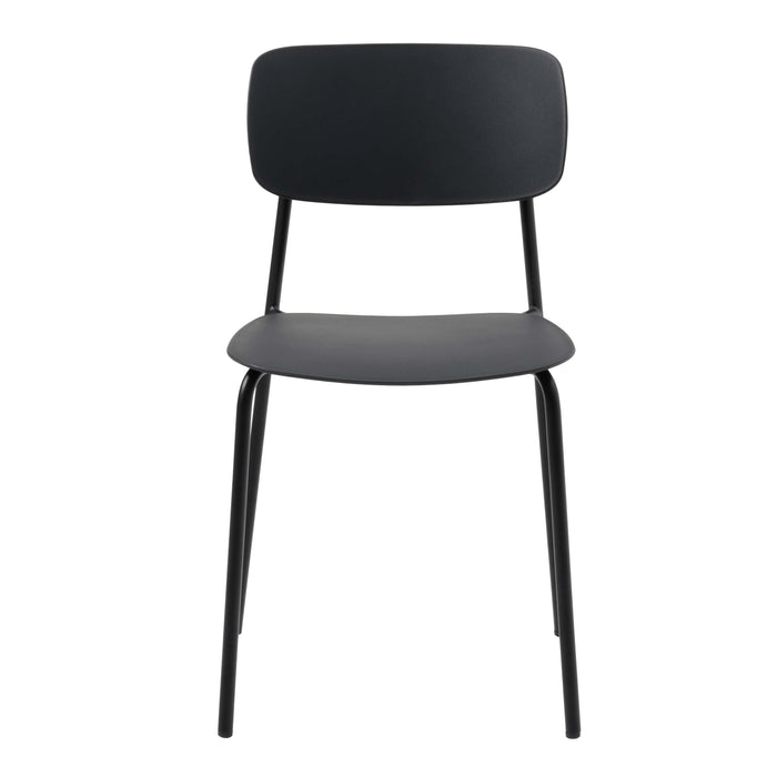 Rebellenclub Strom Eetkamerstoel - Set van 4 - Zwart