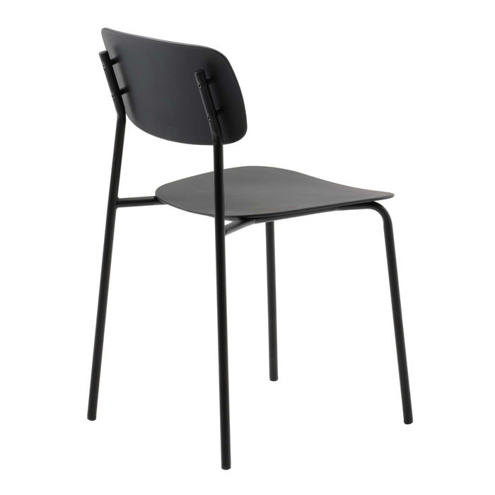 Rebellenclub Strom Eetkamerstoel - Set van 4 - Zwart