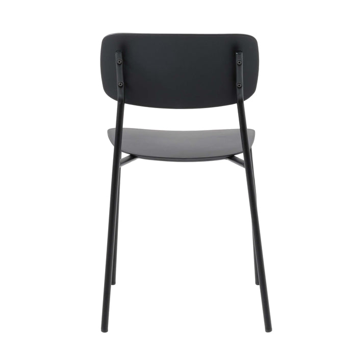 Rebellenclub Strom Eetkamerstoel - Set van 4 - Zwart