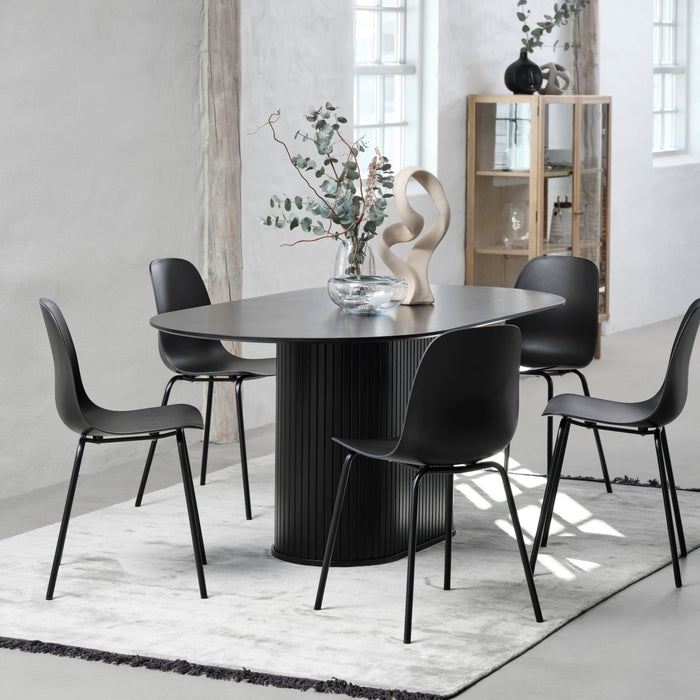 Rebellenclub Cusco Eetkamerstoel - Set van 4 - ZwartÊ