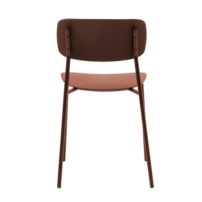 Rebellenclub Strom Eetkamerstoel - Set van 4 - Terracotta