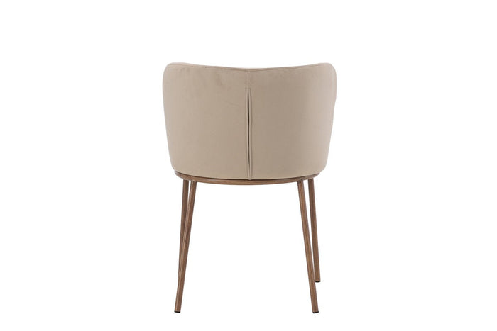 Rebellenclub Ika Eetkamerstoel - Set van 2 - Beige Velours