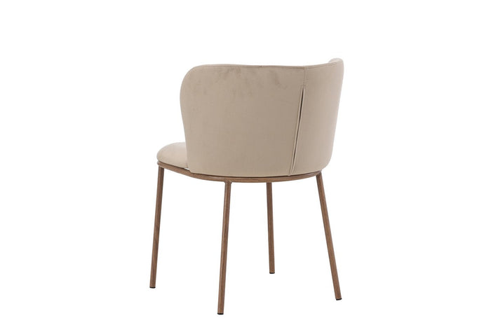 Rebellenclub Ika Eetkamerstoel - Set van 2 - Beige Velours