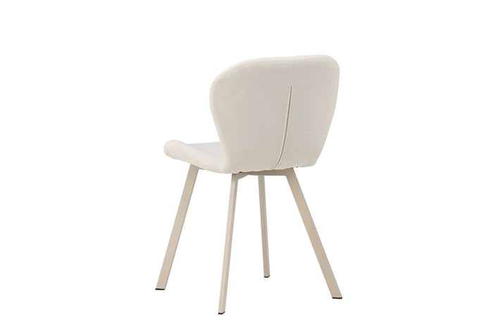 Rebellenclub Nesna Eetkamerstoel - Set van 2 - Beige met beige poten