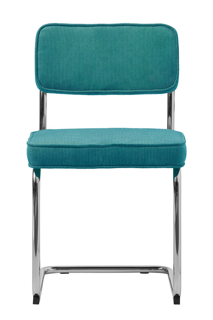 Rebellenclub Luxor Eetkamerstoel - Set van 4 - Blauw RibstofÊ