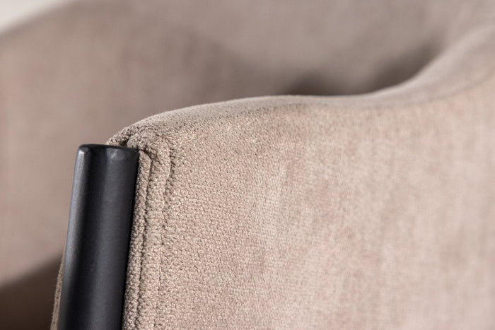 Rebellenclub Afi Eetkamerstoel - set van 2 - Beige Velours