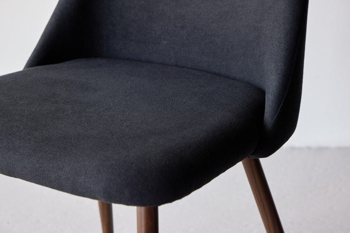 Rebellenclub Kangasala Eetkamerstoel - Set van 2 - Zwart Linnen