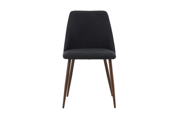 Rebellenclub Kangasala Eetkamerstoel - Set van 2 - Zwart Linnen