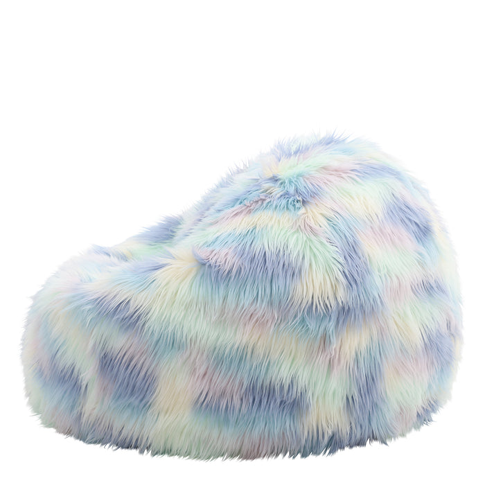 icon Kingston Zitzak - Fluffy Pluche Imitatiebont - Eenhoorn