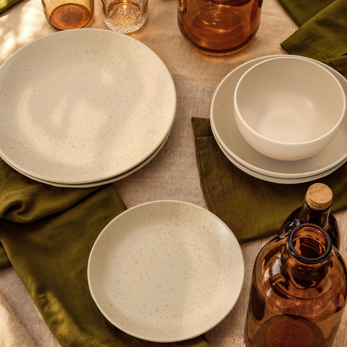 by fonQ Pebbled Serviesset 24-delig - Earthy Beige