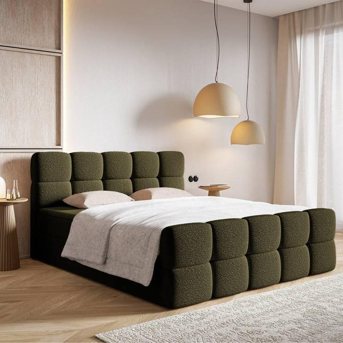 NADUVI Collection Chloe boxspring bouclé met opbergruimte 140 x 200cm