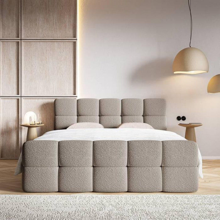 NADUVI Collection Chloe boxspring bouclé met opbergruimte 180 x 200cm