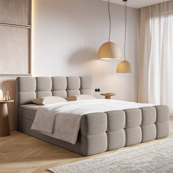 NADUVI Collection Chloe boxspring bouclé met opbergruimte 180 x 200cm